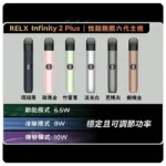 RELX Infinity 2 Plus悅刻六代主機 可調節大/小煙量：圖片 2